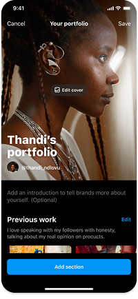 Instagram creator portfolio